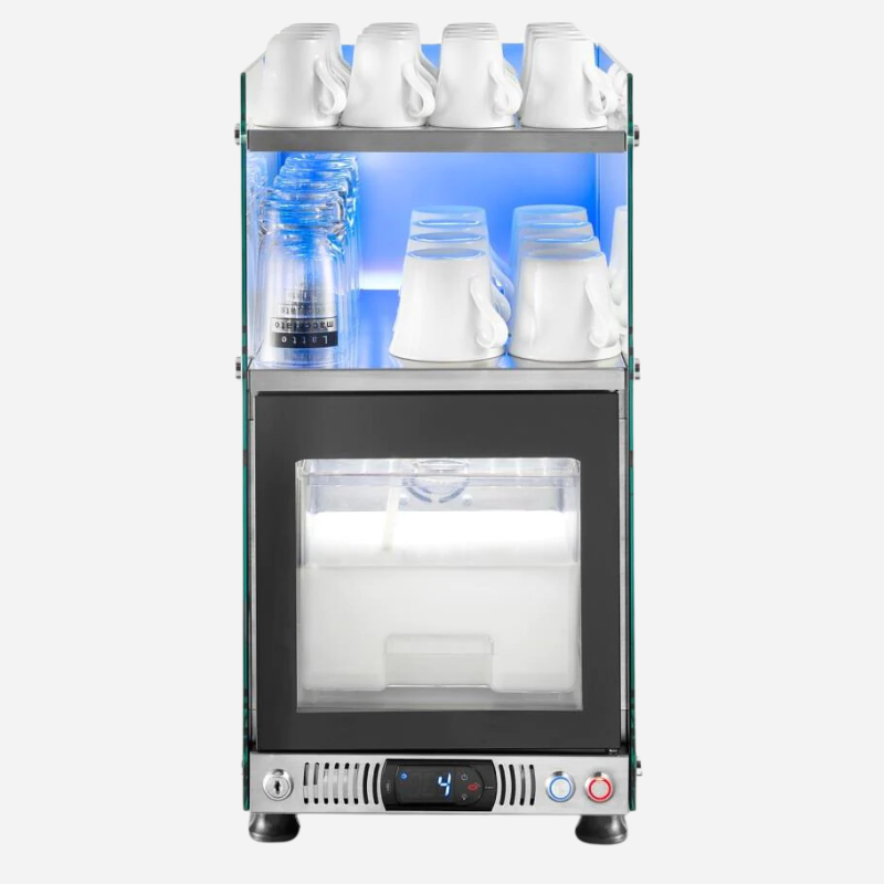 Evoca Necta Kalea Plus Glass Front Fridge With Cup Warmer